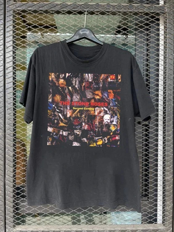 Graphic band tribute T-shirt with colorful front concert print