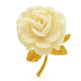 White Peony Flower Brooches Resin Beautiful  Party Casual Brooch Pin Gifts Peony
