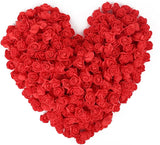 500Pcs Mini Foam Rose Heads, Red Foam Flower Bulk Fake Rose Flower Head for DIY Sunflower
