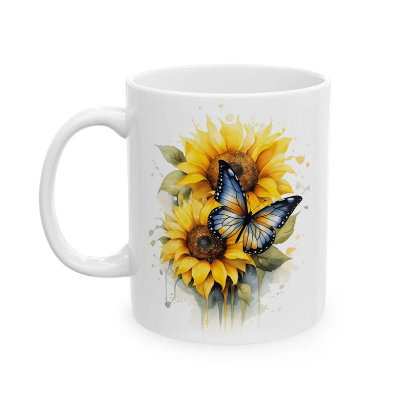 Floral Butterfly Sunflower Easter Mug Coffee Cup Sunflower