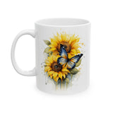 Floral Butterfly Sunflower Easter Mug Coffee Cup Sunflower