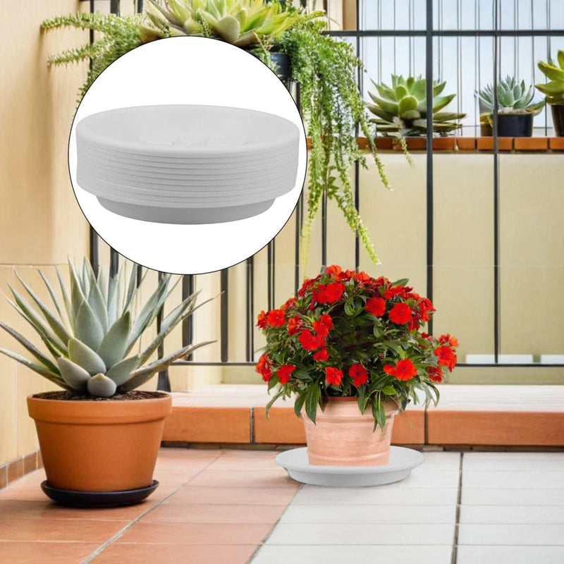 10 Pcs Resin Drip Tray Flower Pot Holder Base Garden Water Plate Garden Plants