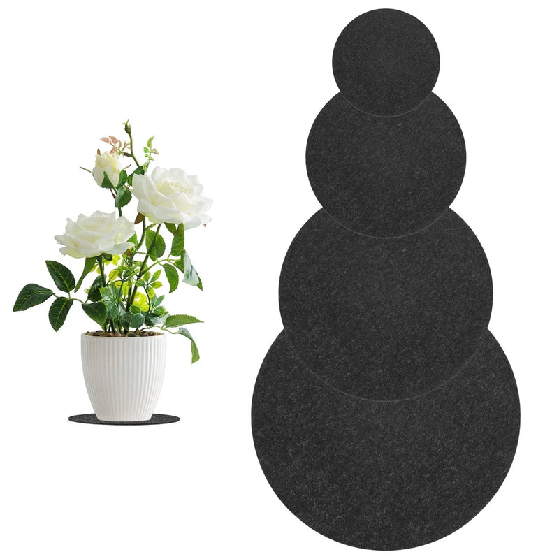 1-Set Cork Plant Coasters, 3.9/5.9/7.9/9.8 in Cork Plant Mats for Garden [Gray] Garden Plants