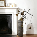 Black Tall Floor Vase 18" Ceramic for Pampas Grass Living Room Decor Pampas Grass