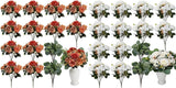 Realistic Peony & Eucalyptus Bouquet - 12 Silk Flowers for Home & Weddings Peony