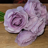 Light Purple Silk Roses Artificial FLOWERS Bouquet Party Decoration Bouquet