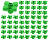 __NEW LEGO 50x Bright Green Plant Plate Round 1x1 w/ 3 Leaves tree leaf foilage Green Plant