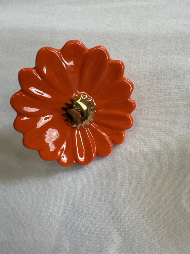 Nora Fleming Ranunculus Orange Mini Retired Happy Flower Ranunculus