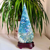 6.15LB Natural green aquatic plant droplet shaped crystal specimen Green Plant
