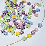 Daisy Flower Plastic Beads Mixed Color Mini Pastel 10mm 100 pcs Daisies
