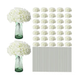 Unittype Silk Hydrangea Artificial Flowers Heads with Stems Faux Hydrangea Fl... Hydrangea