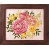 Cross Stitch Kit - Seasonal Flower Arrangement Ranunculus and Daffodil Ranunculus