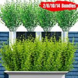 Green Leaves Bunch Branch Artificial Plants Faux Fake Flowers Decor Home Garden Green Plant