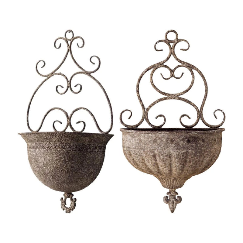 Wall Planter Iron Wall Mount Hanging Planter for Courtyard Farmhouse Garden Garden Plants