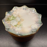Genuine Antique RS Prussia Luster - Hydrangea Flowers Cake Plate 7Ó- Rare Hydrangea