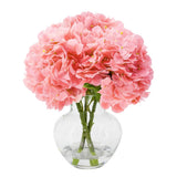 3PCS Hydrangea Artificial Flowers Fringed Edge Real Touch Fake Flowers with G... Hydrangea