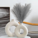 10 Stems Faux Pampas Grass - 17.7" Artificial Pampas Grass Decor Fluffy Small... Pampas Grass