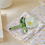Mini Glass Flower Home Decoration Faux Branch Gifts for Home Office Desktop Green Plant