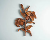 Lily Wall Art, Wooden Flower Decor, Wooden Lily Flower, Gift for Girlfriend Lily
