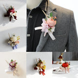 Wedding Wrist Flower Retro Artificial Peony Hydrangea Wedding Corsage Bridesmaid Hydrangea