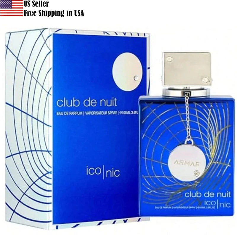 Club de Nuit Blue Iconic By Armaf Eau de Parfum Spray for Men 3.6 oz New in Box EDP