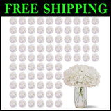 Realistic Artificial Hydrangea Flowers 100pcs Silk Stems Hydrangea