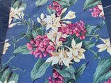 30s Honeysuckle & Freesia Arts & Crafts Mid Century Barkcloth Era Vintage Fabric Hydrangea