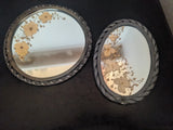 Handmade Hand Pressed Flower Mirrors with Hydrangea and Baby's Breath - 2 Small Hydrangea
