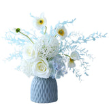 Mori White Fresh Simple Rose Fake Flower Hydrangea Dining Table Bouquet Floral Hydrangea