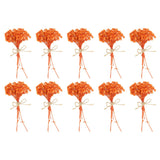 10 Pcs Mini Dried Flower Bouquet Baby's Breath Boho DIY Gift Orange Dried Flower