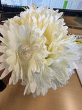 Gerbera Daisy Bouquet 9 Stems 10in Cream Bouquet