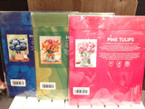 3) 3D POP UP FLOWER BOUQUET CARDS Pink Tulips Harmony Tulip Blue Hydrangea Hydrangea