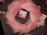 Round Faux Pampas Wreath in Soft Pink - 6 Inch Diameter for Home Elegance Roses