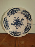 Blue Carnation Ironstone Round Chop Platter 12Ó Japan Carnation