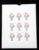 Jane Billman - Flowers & Carnations - Embossed - 1987 - Special Offset Poster Carnation