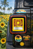 Sunflower Sun Flower 3d Yellow  for Jeep JK/JKU/JL Rear Tail Light Cover NON-LED Sunflower