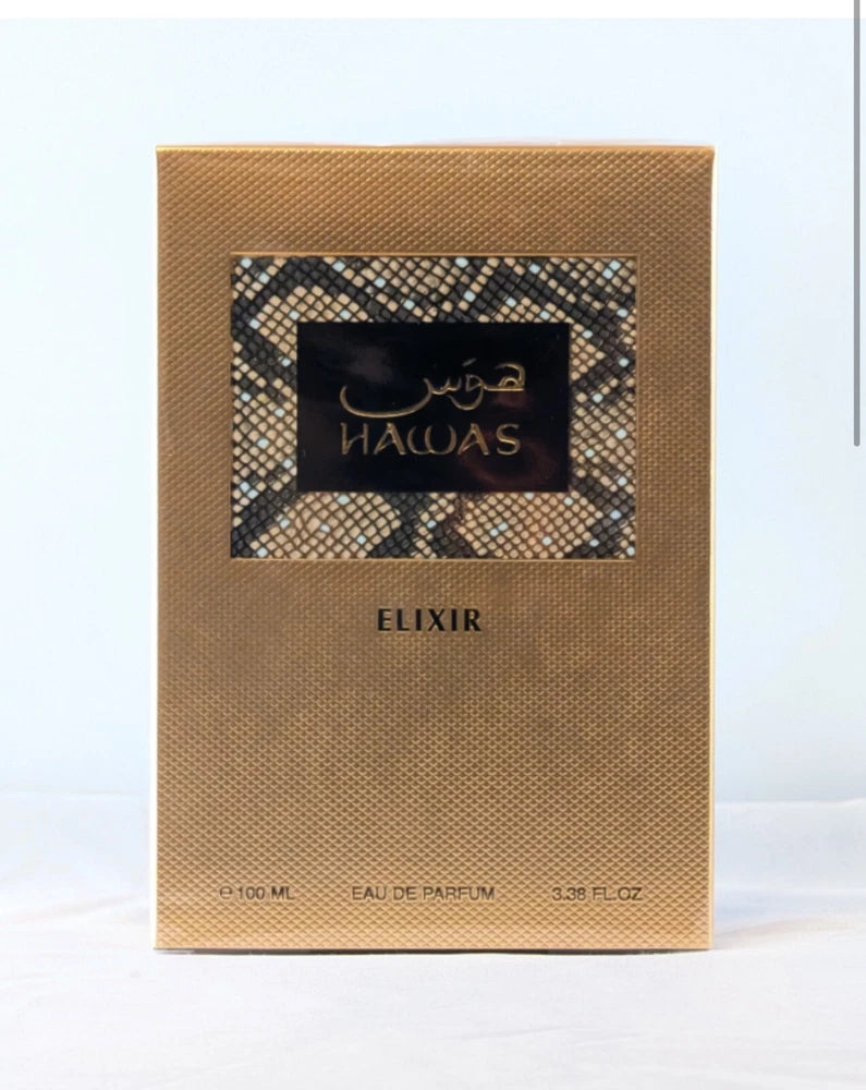 Hawas Elixir Eau De Parfum Spray 3.3oz (100ml) Made in Dubai UAE Sealed Box NEW EDP