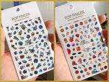 Holographic Flower Leaf Nail Sticker Daisy Rose Sunflower Nail Decal Sunflower