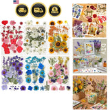 Dried Flowers for Resin, 103pcs Natural Flowers and Leaves Compressed, Vacuum... Dried Flower