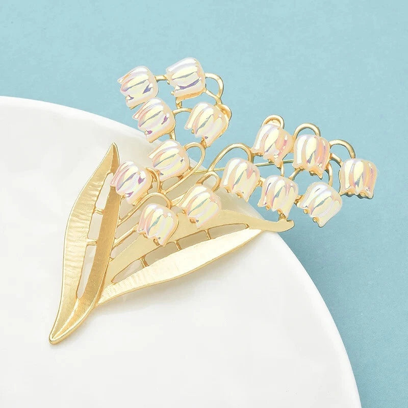 Lily of the Valley Flower Brooch Jewelry Lily