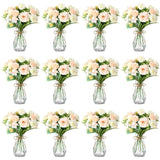 37 Pack Fake Flowers with Vase 24 Bundles Artificial Hydrangea Bouquets 12 Cl... Hydrangea