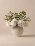 Contempee Spring Faux Arrangement - Eucalyptus & White Hydrangea Hydrangea
