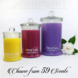 HIGHLY SCENTED 100% NATURAL SOY WAX CANDLE 30 55 110 hour burn GLASS JAR CANDLES Bouquet