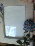 Hydrangea 3-D Flowers Free Standing Picture Frame Handpainted 9x7" Spring Pretty Hydrangea