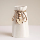 DomeStar White Ceramic Vase, Small Flower Vase for Pampas Grass, Home, Living... Pampas Grass