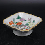 Old Chinese Qing Tongzhi porcelain Color Painted peony flower plate Peony