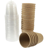 40 Pcs Biodegradable Pulp Nursery Cup Garden Germination Containers Garden Plants