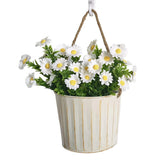 Hanging Flower Pot Rustic Wall Hanging Planter for Living Room Garden Fence Garden Plants