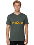 Sunflowers Mens Graphic Tee, 100% Cotton, Casual Summer Wear Sunflower