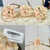 10Ó Blush Peony Kissing Ball Hanging Wedding Decor Floral Bouquet Set of 3 NEW Bouquet